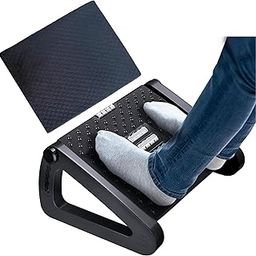Kwetmo foot rest under table-Heights Adjustable footrest for chair sofa Under Desk Table Office home accessories with Foot Massage Roller small stool for Leg Rest support (BLACK TRANGLE NEW)-image-97