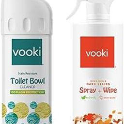 Vooki Ecofriendly Hard Stains Removal Spray, Wipe for Toughest House Hold Stains & Toilet Bowl Cleaner, 100 Flush Protection, Home and Commercial Use (Combo Pack of 2, 500ml Each)-image-51