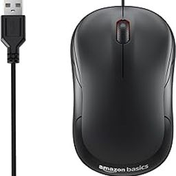 amazon basics Wired USB Mouse, 3-Button, 1000 DPI Optical Sensor, Plug & Play, for Windows/Mac-image-26