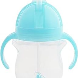Munchkin Wood Click Lock Weighted Flexi Straw Trainer Cup, Blue, 7 Ounces-27