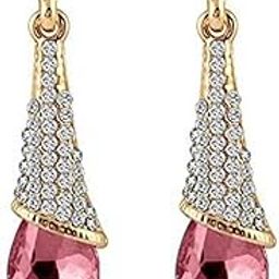 Valentine Collection Gold-plated and Zircon Earrings for Women & Girls-image-17