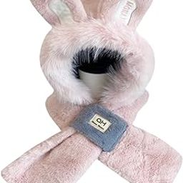The Style SutraWinter Hat Scarf Comfortable 2 in 1 Beanie Headwear Cartoon Plush Animal Hat Pink|Clothing, Shoes & Accessories | Womens Accessories | Hats-image-34