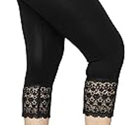 Pink Shell Stylish GPO Net Bottom Capris for Womens-image-43