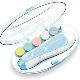 JEKEMI Baby Nail Trimmer Electric|Safe Baby Nail File|Baby Nail Clippers with Light and 6 Grinding Pads for Newborn Infant Toddler or Adults Toes and Fingernails|Kids Nail Care|Polish and Trim (Multicolor)-image-48