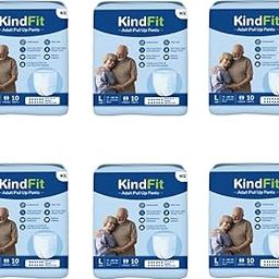 Kindfit Adult Diaper Pants Style | Adult Diaper Large Size |Waist (75-100 cm|30”- 39”) |10 hr Absorption-Protection | Unisex with Wetness Indicator | Odour Control | L - 60 Units | Pack of 6-image-82