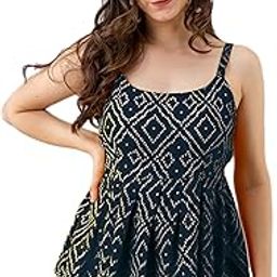 Madnoo Women's Casual Printed Sleeveless Peplum Top | Tops for Women-image-31