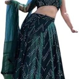 Womens Georgette Semi-Stitched Lehenga Choli Set-image-14