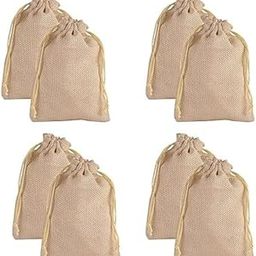 Sorcish Premium Beige Potli Bags – 4 x 5.5 Inch – Pack of 8 | Drawstring Gift Bags for Return Gifts, Candles, Wedding Favors, Hampers, Festive Packaging, Jewellery-image-30