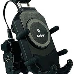 BOBO BM18M PRO Mirror Mount Anti-Vibration Anti-Theft Waterproof Bike/Motorcycle/Scooter Mobile Phone Holder Mount with Fast 15W Wireless & USB-C Charger, Ideal for Maps and GPS Navigation (Black)-13