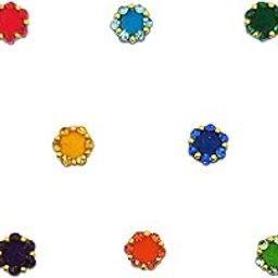 Comet Busters Beautiful Handcrafted Multicolor Bindis (4 mm) (BIN2235)-11
