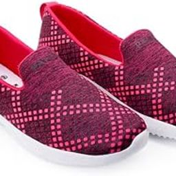 Trendy Girls' Slip-On Sneakers – Stylish Red & Black Lightweight Sports Shoes(L-2103-Red-Parent)-picture-52
