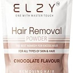 ELZY hair removal powder for women, wax powder for hair removal for women and men, herbal hair removal powder, natural & organic waxing powder hair removal, hair remover, pack of 1 (100 GM) CHOCOLATE-image-67
