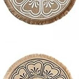 HEAVENGLOW 2X Doily Coaster Waterproof Retro Style Tassel Placemat Home Decorative Mat-image-43