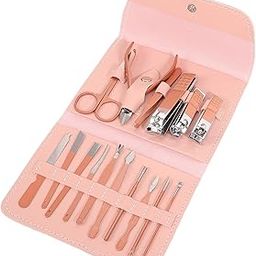 Eco Shopee Shopping Simplified manicure kit 16 in 1 Stainless Steel Manicure and Pedicure Tools Kits set Nail Care and Grooming Kit with Travel Case Pack of 1-image-19