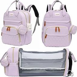 MotherLike Baby Diaper Bags for Mom With Bed for Travel - Diaper Backpack for Mothers Large Capacity, Stylish Maternity Bag With Crib-image-98
