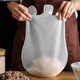 Measurements Stretchable for Kitchen Roti Chapati Cake Pad Cooking Dough Atta Kneading (50 * 40) with Silicone Flour Mixing Kneading Bag (Combo Pack) Pack of 2-24