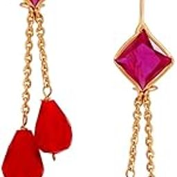 14k Hallmark Gold Radiant Ruby Red Gold Earrings crafted with Exquisite and Captivating Ruby Drops for Women and Girls BIS Certified Gold Jewellery-image-40