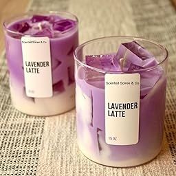 Scented Soiree & Co Lavender Latte Scented Candle – Hand-Poured Soy Wax, Aromatherapy Candle for Relaxation & Home Décor – 100% Natural, Long-Lasting, Gift-Ready Jar Candle-image-84