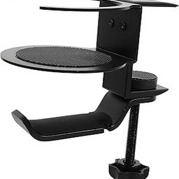 Headphone Stand for Table, 2-in-1 Desk Accessory with Cup Holder for Table, Clamp-On Design, Durable Construction, Black Finish, Ideal for Office and Gaming Desks-25