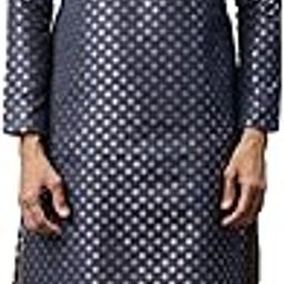 Men's Elegant Jacquard Print Full Sleeves Kurta and Churidar Set (2pcs)-image-95