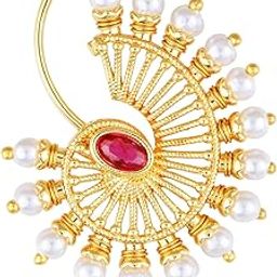 Vivastri's Beautiful & Elegant Peacock Style Designed Nath/Nosepins For Women And Girls -VIVA1070NTH-Press-image-40