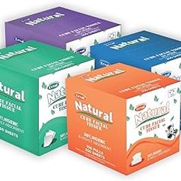 ROYAL NATURAL Cube Super Soft Facial Tissue Facial Napkin 2 ply 100% Natural and Ecofriendly (Pack of 4)-image-79
