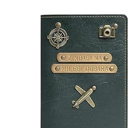 Stylish Unisex Vegan Leather Passport Cover for Men, Women | ZINDAGI NA MILEGI DOBARA | Passport Cover Case Travel Accessories (Forest Green)-image-44