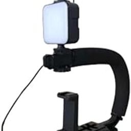 Exxelo AY-49U U Shaped Video Making Handheld Stabilizer Kit Camera Gimbal for Outdoor Videography Portable Video Camera Accessories C Shape Stabilizer for DSLR Mobile Phones DV-image-1