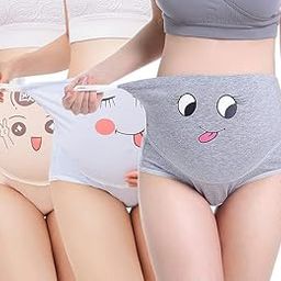Pack of 1 2 Women’s Cotton Maternity Panties, Adjustable Underwear HighCut Brief (4 to10 Months)-17