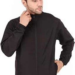 Polyster Men's Solid WindCheater Lightweight Jacket for Bikers, Cycling,Treeking-picture-25