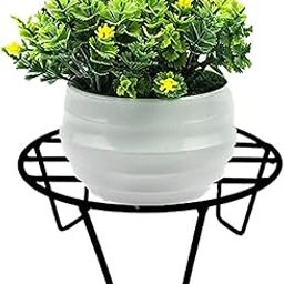 ecofynd Flora Metal Planter Stand for Living Room, Plant Stand for Balcony, Flower Pot Holder for Indoor & Outdoor, Garden Rack for Patio Plants, Pack of 1, (Black)-image-17