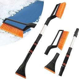 SINGARO Ice Scraper and Snow Brush for Car Windshield, Snow Scraper for Car, Snow Winter Car Necessities, Multi Functional Car Snow Removal Tools, Car Accessories Gift for Women and Man(Telescoping)-19
