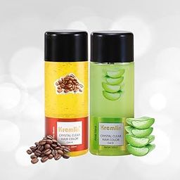 Kremlin Crystal Clear 100ml Coffee Beans and 100ml Aloe Vera Hair Gel Color (Black)-13