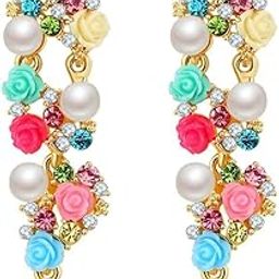 Earrings for Women and Girls | Fashion Long Dangler Earring | Silver Tone Western Earrings | Accessories Jewellery for Women | Birthday Gift for Girls and Women Anniversary Gift for Wife-image-92