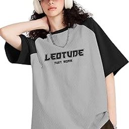 Half Sleeve Oversized Tshirt for Women, Round Neck Longline Printed Multicolour Drop Shoulder Baggie T-Shirt (Color Gray)-picture-10
