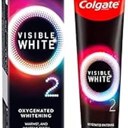 Colgate Visible White O2, Teeth Whitening Toothpaste (25g) for noticeably whiter teeth starting in 3 days. Aromatic Mint with Active Technology, Enamel Safe Teeth Whitening & Fresh Breath-6