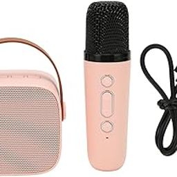 HD Stereo Speaker Microphone Set, Rechargeable Retro Portable Karaoke Machine for Kids and Adults Parties, Multifunctional with Sound, Long Battery Life-picture-0