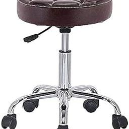 Finch Fox Chrome Height-Adjustable Faux Leather Swivel Bar Stool for Salon, Doctor, Medical, Spa, Restaurant, Kitchen, Musicians in Chocolate Color-image-15
