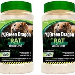 Green Dragon Rat & Mice Deterrent Granules | no harm to people, pets and wildlife. Sprinkle around the foundation walls | Reapply once a month (PACK OF 2, natural)-image-19