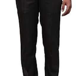 Men's Mid Rise Slim Fit Structure Pattern Polyester Viscose Blend Flat Front Trouser-image-69