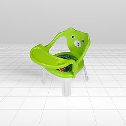 The Tickle Toe Plastic Baby Chair with Cushion & High Backrest | Booster Study & Activity Chair for Toddlers (1–3 Years, Green)-image-23