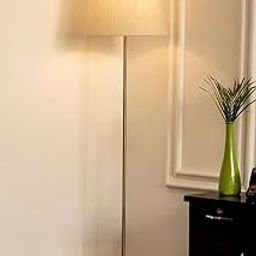Antique Zone Furniture Metal Floor Lamp Standing Modern Lamp Shade for Living Room Corner, Home, Hotel, Office 12 Inches, 4Ft Height (Gold)-image-93