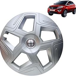 PRIGAN Wheel Cover for NEXON-T2 Silver Wheel Cover 16" for TATA NEXON-T2 (Set of 4 Pcs) (Press Fitting) Model Name- NEXON-T2 Silver 16-image-17