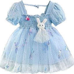 Girls Glittery Butterfly Mesh Cocktail Party Mini Tutu Dress Frock for Infant Toddler Baby Girls-image-62