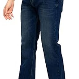 Men's High Waist Stretchable Boot Cut Wide Leg Flared Casual Denim Bell Bottom Jeans Pants for Men - Comes in Multiple Sizes & Colours (Black, Dark & Light Blue, Grey, White & Khaki) 28 to 40-9