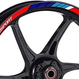Piston Graphics Rim Stickers Kit red for Motorcycles Bike Rim Decals-image-8