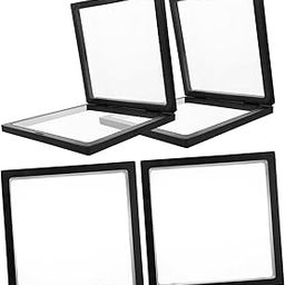 SHERCHPRY 4pcs Transparent Floating Jewelry Display Case Stylish Pe Film Frame for Earrings and Accessories Space-saving Design for Home Decor and Showcasing Treasures-image-90