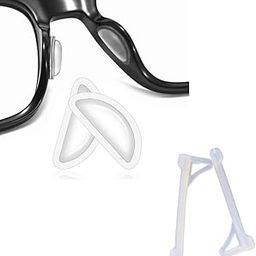 Pairs of Stick-on Anti-Slip White Silicone Eyeglasses Nose Pad Replacement, Self Adhesive Nose Pads Glasses Nose Pad- Pair of Anti-slip Eyeglass Ear Grip Silicone Ear Hook-image-87