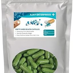 AJAY ENTERPRISES Gelatin Empty Capsules SIZE 0 (500 MG) (Pack of 1000) (GREEN, SIZE 0 (500 MG))-image-21
