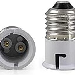 M2 Look E27 To B22 Bulb Convertor Holder Lamp Base Socket Screw To Light Bulb Adapter Converter For Metal Ed Halogen|Cfl Led Halogen|Lamp Base Adapter (Pack Of 4), White-9